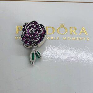 ✨🔥Pandora Sparkling Rose in Bloom Charm